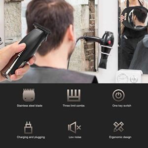 Dioche Electric Hair Clipper, USB Rechargeable Beard Trimmer Shaver, Cordless Trimmer for Men, Fast Cutting, R Shaped Cutter Head, 600mAh Battery, 85 min Use Time, 2h Charging Time