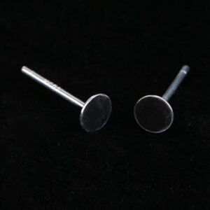 Milageto 20pc Sterling Silver Earrings Stud Posts with Stud Earring - Sliver, 6mm, 3mm