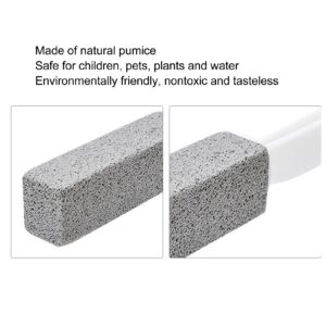 MOUMOUTEN 2pcs Pumice Stone Toilet Bowl Cleaner Efficient Toilet Bowl Cleaner Brush with Curved PP Handlee for Tiles BBQ Grills