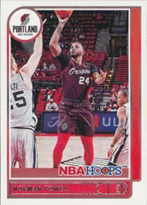 2021-22 nba hoops #71 norman powell portland trail blazers official panini basketball card (stock photo shown, card is straight from pack and box in raw ungraded condition)