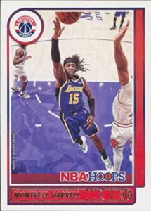 2021-22 nba hoops #196 montrezl harrell washington wizards official panini basketball card (stock photo shown, card is straight from pack and box in raw ungraded condition)