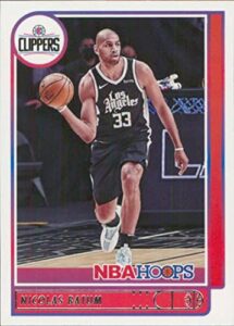 2021-22 nba hoops #96 nicolas batum los angeles clippers official panini basketball card (stock photo shown, card is straight from pack and box in raw ungraded condition)