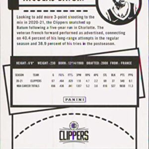 2021-22 NBA Hoops #96 Nicolas Batum Los Angeles Clippers Official Panini Basketball Card (Stock Photo Shown, card is straight from Pack and Box in Raw Ungraded Condition)