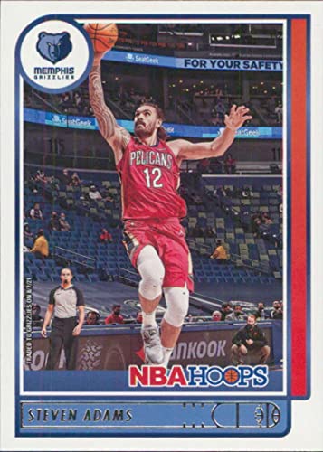 2021-22 NBA Hoops #114 Steven Adams Memphis Grizzlies Official Panini Basketball Card (Stock Photo Shown, card is straight from Pack and Box in Raw Ungraded Condition)