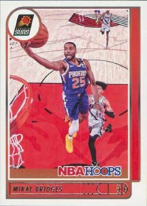 2021-22 nba hoops #16 mikal bridges phoenix suns official panini basketball card (stock photo shown, card is straight from pack and box in raw ungraded condition)