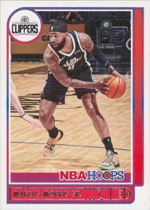 2021-22 nba hoops #106 marcus morris sr. los angeles clippers official panini basketball card (stock photo shown, card is straight from pack and box in raw ungraded condition)