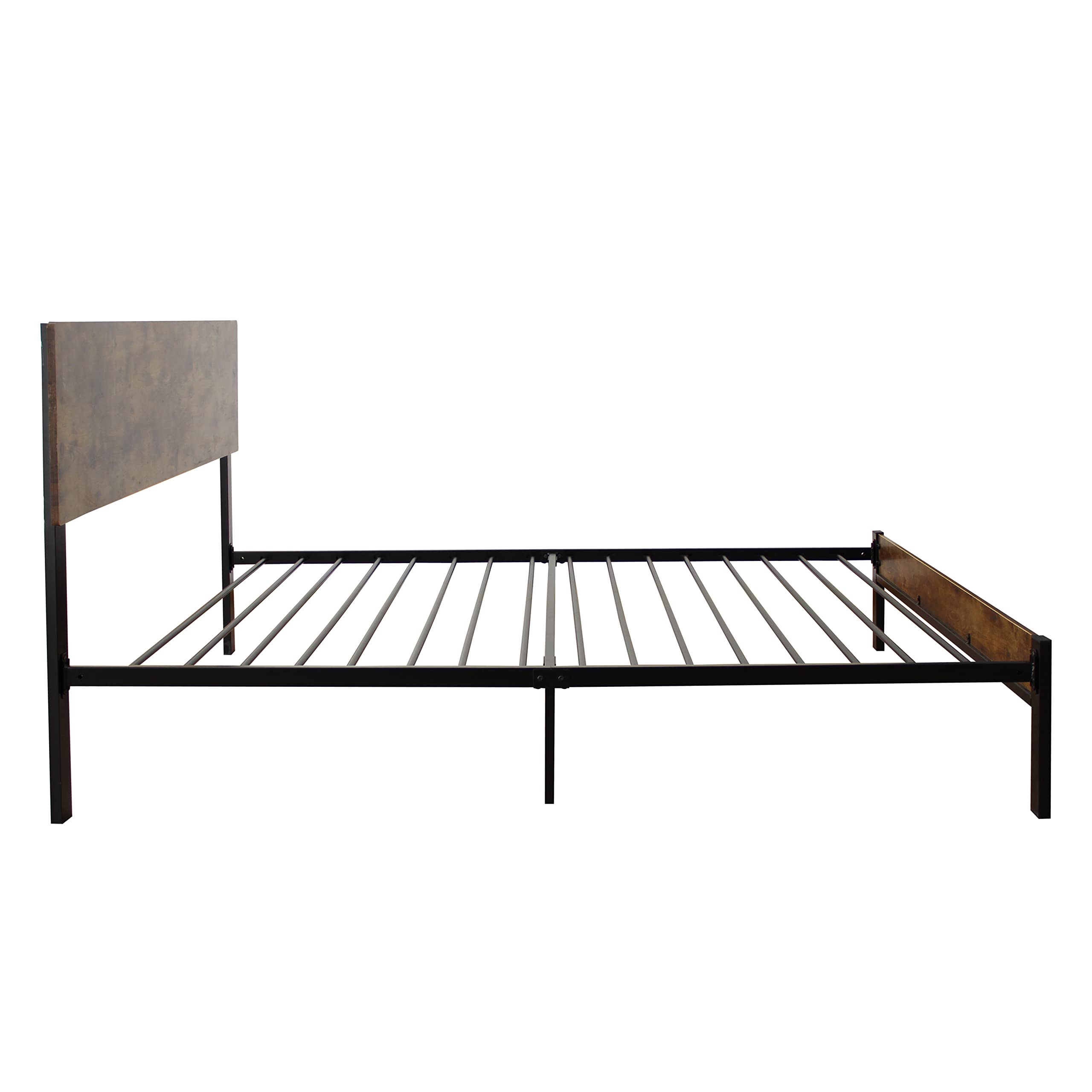 MegaChunk Modern Style Black Twin Size Metal Bed Frame, Sturdy System for Durability, Noise-Free, No Box Spring Needed, Ideal for All Mattress Types