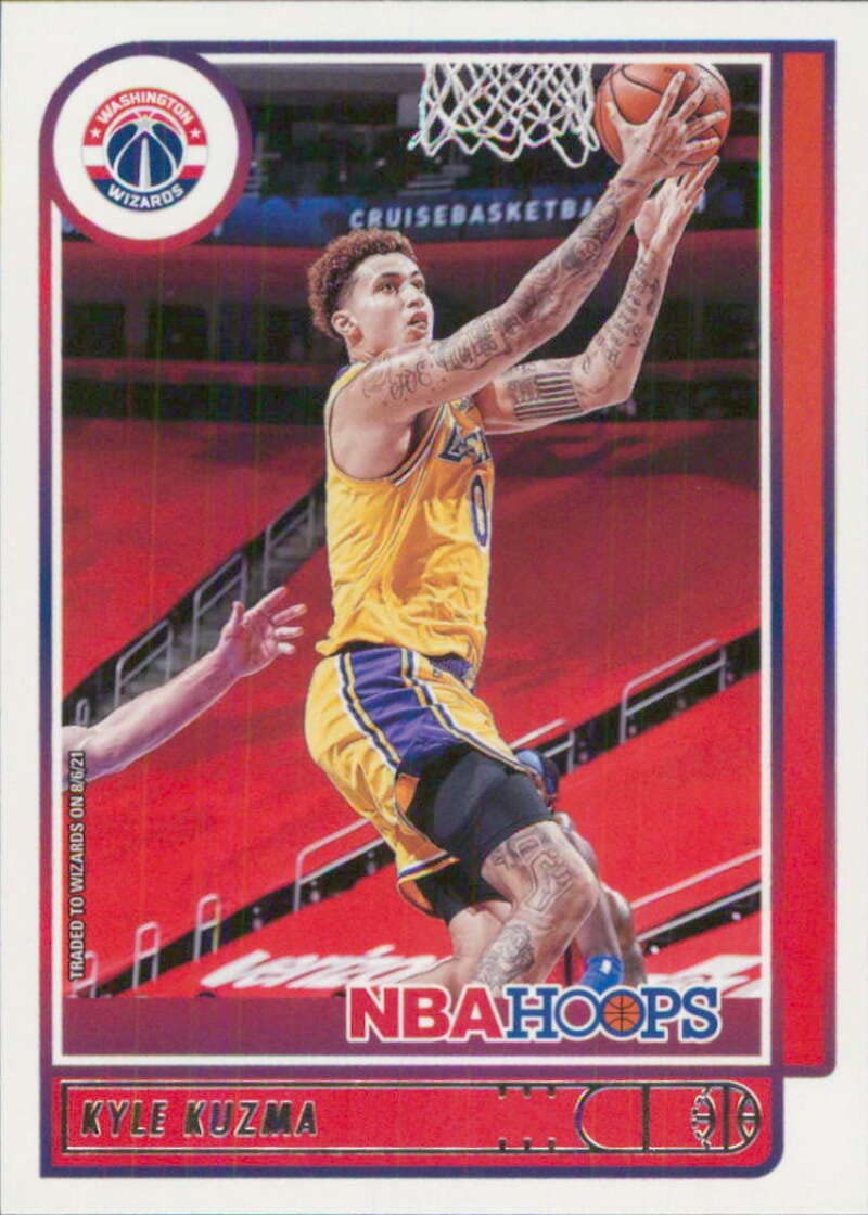 2021-22 NBA Hoops #166 Kyle Kuzma Washington Wizards Official Panini Basketball Card (Stock Photo Shown, card is straight from Pack and Box in Raw Ungraded Condition)