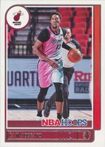 2021-22 nba hoops #20 bam adebayo miami heat official panini basketball card (stock photo shown, card is straight from pack and box in raw ungraded condition)