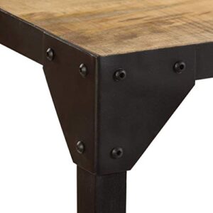 VRAXO Dining Table 55.1"x55.1"x29.9" Solid Mango Wood,Kitchen & Dining Room Tables-85.8lbs