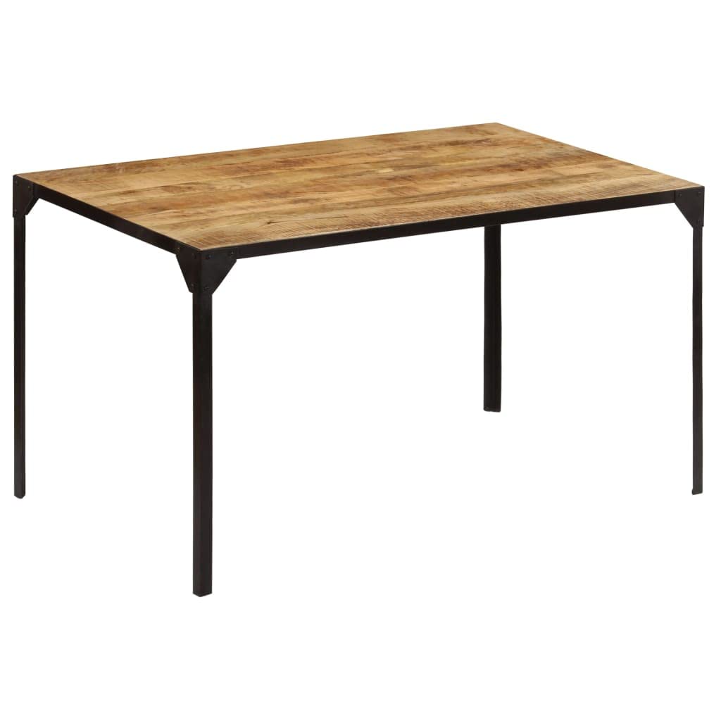 VRAXO Dining Table 55.1"x31.5"x29.9" Solid Mango Wood,Kitchen & Dining Room Tables-58.52lbs