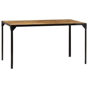 VRAXO Dining Table 55.1"x31.5"x29.9" Solid Mango Wood,Kitchen & Dining Room Tables-58.52lbs