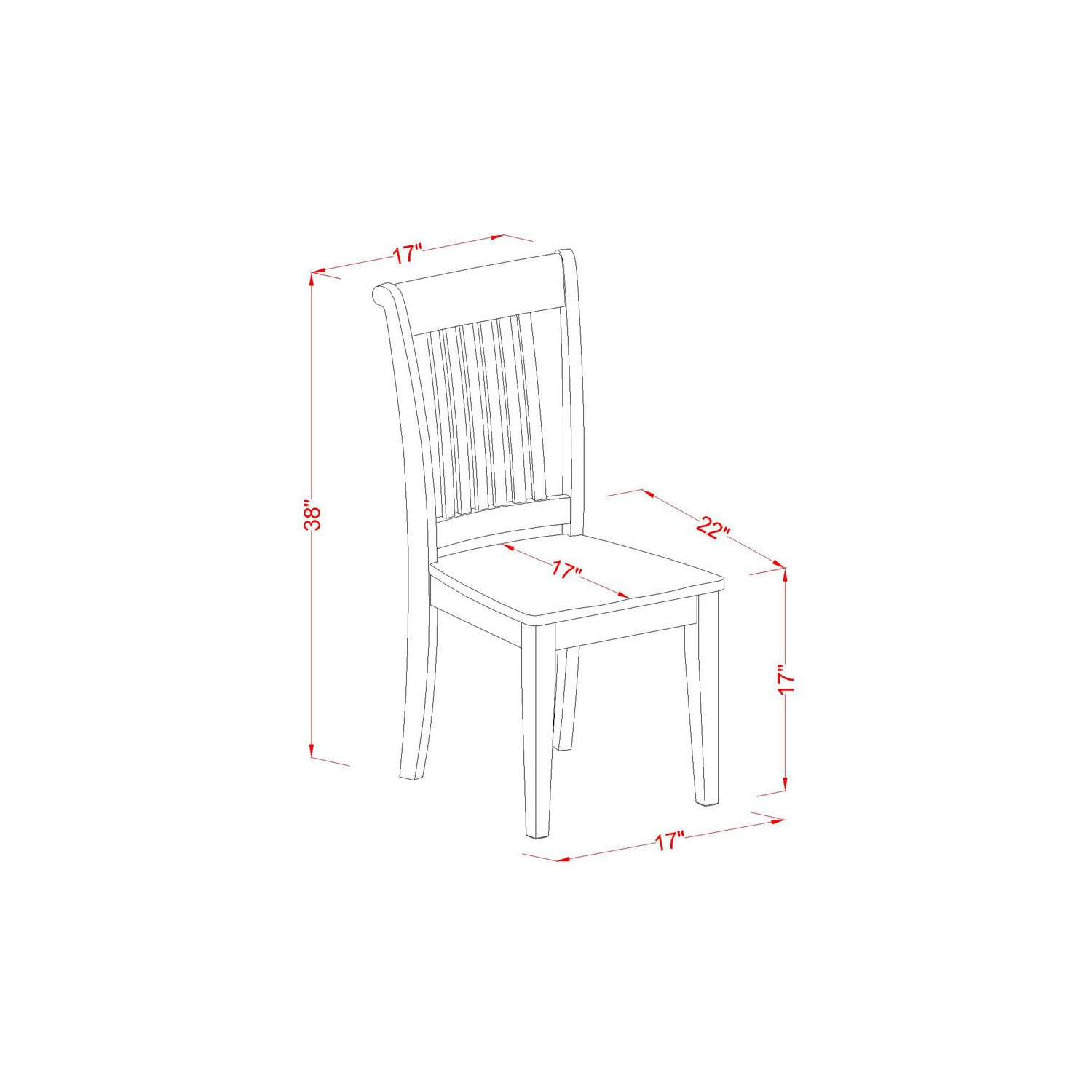 HomeStock Retro Renaissance 3Pc Wood Dining Table Set Consists of A Kitchen Table and 2 Dinette Chairs with Solid Wood Seat and Slat Back, Oak Finish