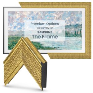 deco tv frames - gatsby gold smart frame compatible only with samsung the frame tv (fits 2021-2024 frame tv, 55")