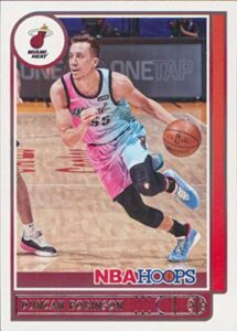 2021-22 nba hoops #30 duncan robinson miami heat official panini basketball card (stock photo shown, card is straight from pack and box in raw ungraded condition)