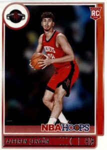 2021-22 nba hoops #204 alperen sengun rc rookie houston rockets official panini basketball card (stock photo shown, card is straight from pack and box in raw ungraded condition)