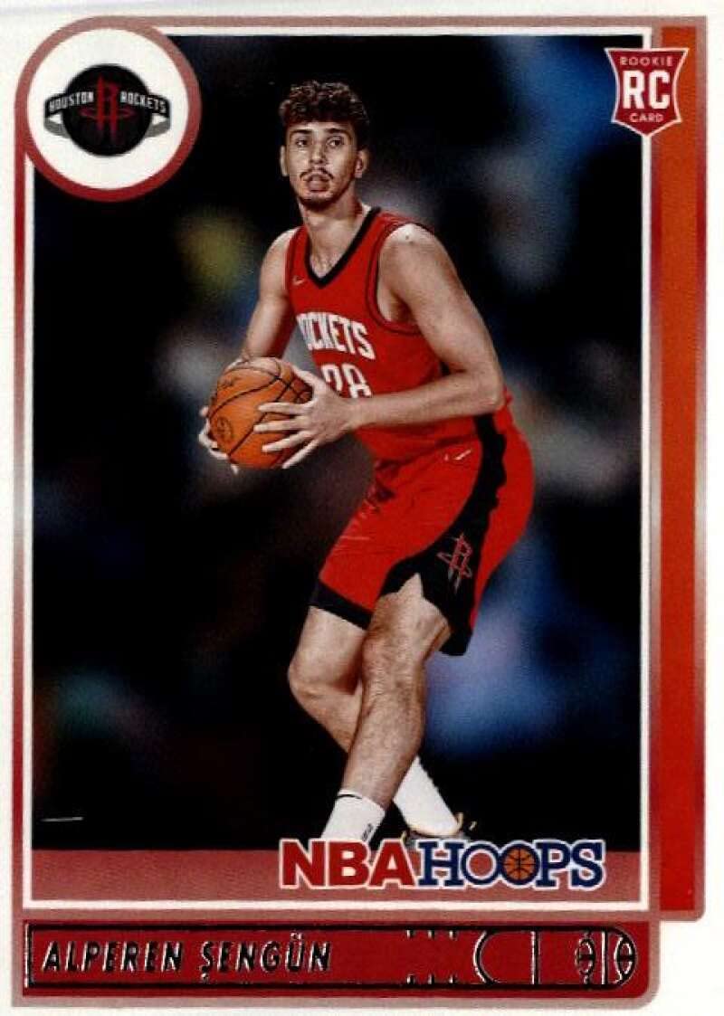 2021-22 NBA Hoops #204 Alperen Sengun RC Rookie Houston Rockets Official Panini Basketball Card (Stock Photo Shown, card is straight from Pack and Box in Raw Ungraded Condition)