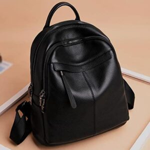 TAPIVA Backpacks Leather Backpack Women Black Top Layer Cowhide Ladies Backpack All-match Soft Leather Handbags