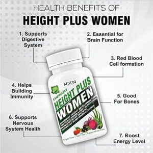 JEVR Height Increase Medicine for Women Enriched with Essential Amino Acids, and Ayurvedic Superfoods for Women- 60 Tablets (Pack 1)