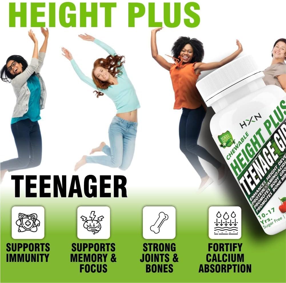 JEVR Height Increase Medicine for Girls with Essential Amino Acid & Ayurvedic Growth Supplements to Help Long Bone Mineralisation -60 Tablets (Pack 1)