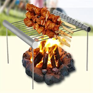 TAMYID Charcoal Grills, 3pcs Portable barbecue grill mini foldable barbecue stainless steel barbecue barbecue accessories for park use.