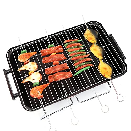 TAMYID Charcoal Grills, Portable BBQ Stove Grill Folding Charcoal BBQ Grill Stainless Steel Barbecue Net Outdoor Camping Cooking Picnic Barbecue Tools