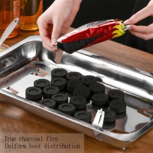 TAMYID Charcoal Grills, BBQ Disposable Barbecue Plate Household Stainless Outdoor Ovensteel Portable Barbecue Oven Barbecue Gift