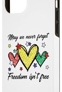 iPhone 13 Pro Max Cute Afroamerican Flag Hearts Never Forget Freedom Isnt Free Case