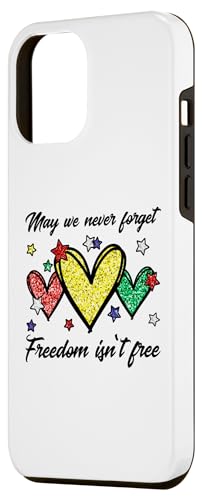 iPhone 13 Pro Max Cute Afroamerican Flag Hearts Never Forget Freedom Isnt Free Case