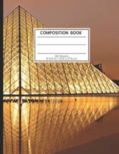 composition book 80 sheets 8.5x11 in / 21.6 x 27.9 cm: a4 dotted paper notebook | "glasshouse" | workbook for teens kids students boys |notes school college | grammar | languages | art