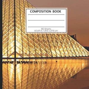 COMPOSITION BOOK 80 SHEETS 8.5x11 in / 21.6 x 27.9 cm: A4 Dotted Paper Notebook | "Glasshouse" | Workbook for Teens Kids Students Boys |Notes School College | Grammar | Languages | Art