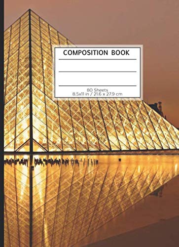 COMPOSITION BOOK 80 SHEETS 8.5x11 in / 21.6 x 27.9 cm: A4 Squared Rimmed Notebook | "Glasshouse" | Workbook for Teens Kids Students Boys |Notes School College | Mathematics | Physics