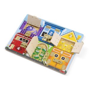 melissa & doug latches wooden activity board