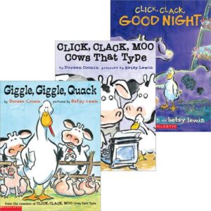 click, clack 3-book set (click, clack moo cows that type, and giggle, giggle quack, and click, clack good night)