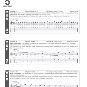 Guitar Aerobics: A 52-Week, One-lick-per-day Workout Program for Developing, Improving and Maintaining Guitar Technique Bk/online audio