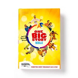 csb one big story bible, hardcover, red letter, presentation page, study helps for children, christ connections, memory verses, full-color maps, easy-to-read bible serif type