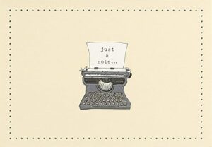 typewriter note cards (stationery, boxed cards)
