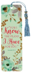 for i know the plans i have for you beaded bookmark