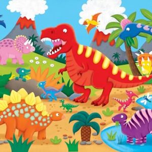 Peter Pauper Press Dinosaurs Kids' Floor Puzzle (48 Pieces) (36 inches Wide x 24 inches high)