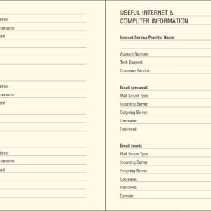 Galaxy Internet Address & Password Logbook (Cover band is removable for security)