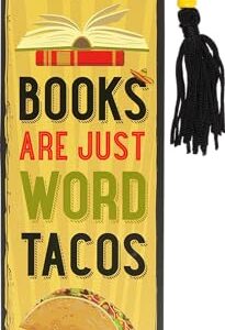 Books are Just Word Tacos Beaded Bookmark