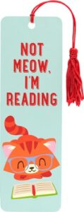 not meow, i'm reading children's bookmark