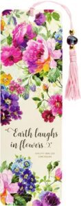 peony garden beaded bookmark