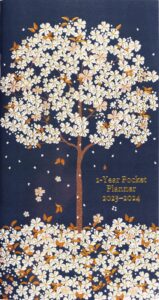 2023-24 falling blossoms 2-year pocket planner (24-month calendar)