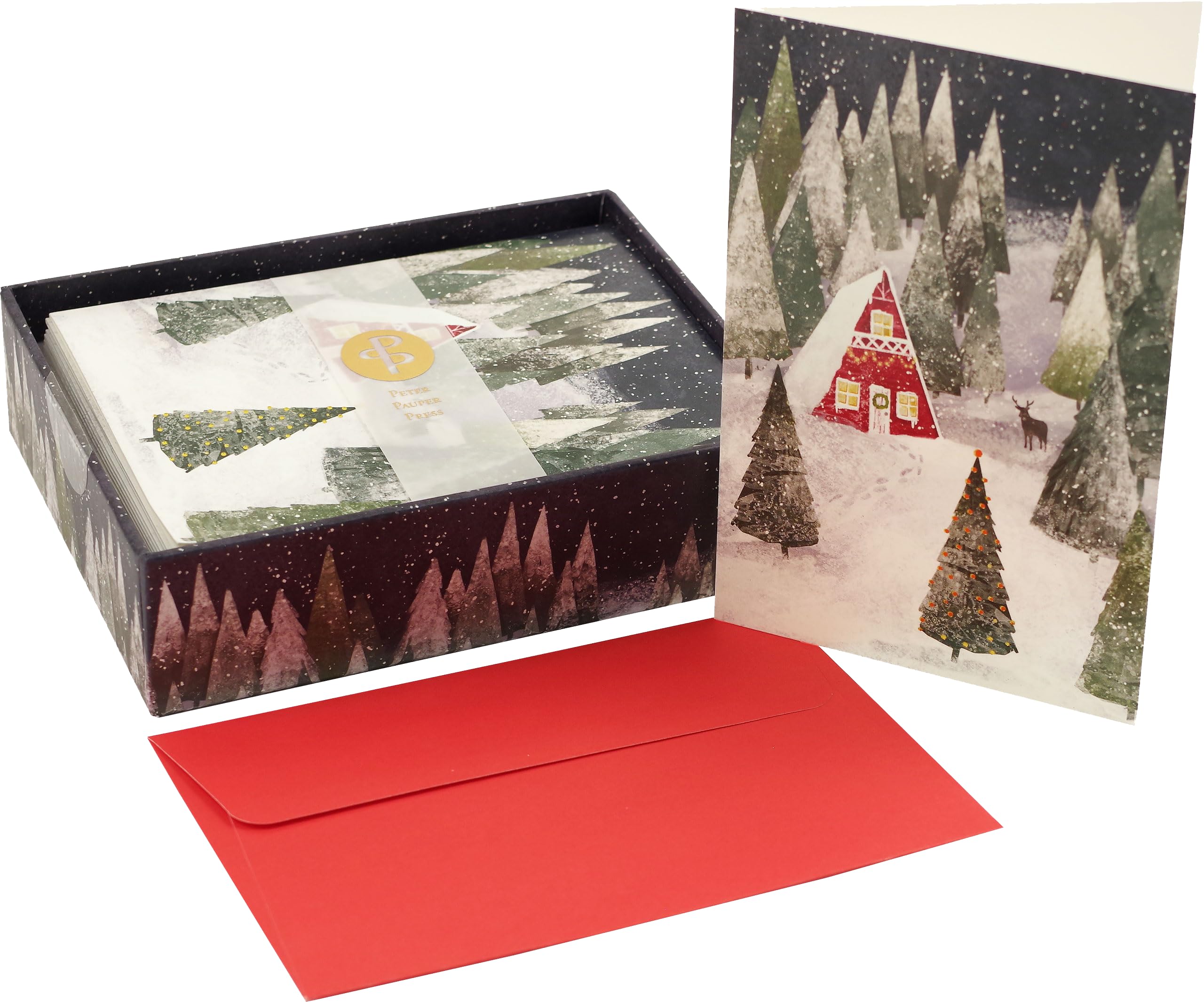 Snowy Evening Small Boxed Holiday Cards (20 cards, 21 self-sealing envelopes)