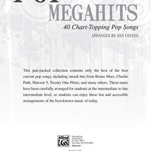 Pop Megahits: 40 Chart-Topping Pop Songs (Easy Piano)