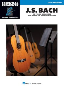 j.s. bach - 15 pieces arranged for three or more guitarists: essential elements guitar ensembles early intermediate level