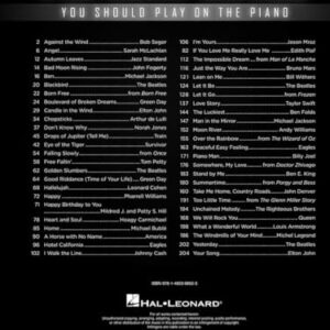 First 50 Popular Songs You Should Play On Piano