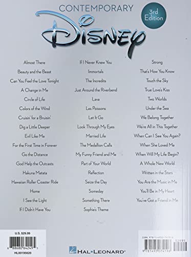 Contemporary Disney: 50 Favorite Songs (Piano-vocal-guitar)