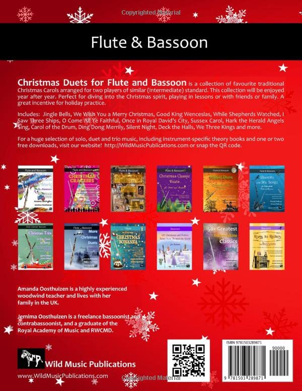 Christmas Duets for Flute and Bassoon: 21 Traditional Carols arranged for equal flute and bassoon players of intermediate standard.